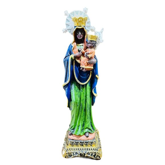 Vibrant Erzulie Dantor African Statue, 12" Resin Figurine, Spiritual Vodou Altar - Picture 2 of 6